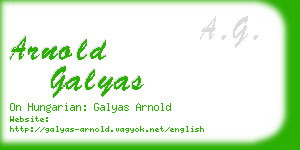arnold galyas business card